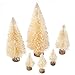 Factory Direct Craft 18 Frosted Cream Bottle Brush Miniature Sisal Trees