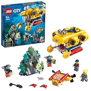 LEGO City Oceans Sottomarino da Esplorazione Oceanica, con Drone Giocattolo e Fondale, Giochi per Bambini di 5+ Anni, Set Avventure Acquatiche, 60264 LEGO