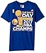 adidas NBA Golden State Warriors Men's Finals Two for The Land Short Sleeve Tee, Blue, X-Large