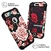 OBBCase iPhone 6 Case,iPhone 6s Case,[Heavy Duty] Three Layer Hybrid Sturdy Armor High Impact Resistant Protective Cover Cute Pretty Flowers Case for iPhone 6/6s Flowers Black 2