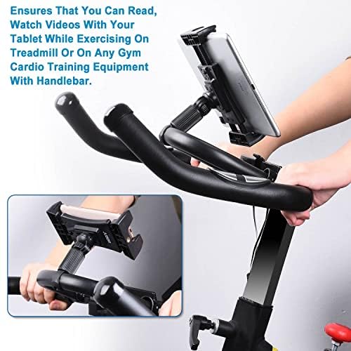 Spin Bike Tablet Holder, 360° Rotation iPad Mount Holder for