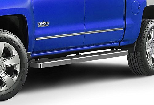 iBoard Running Boards 4" Custom Fit 2007-2017 Chevy Silverado / GMC Sierra Crew Cab (Nerf Bars | Side Steps | Side Bars)