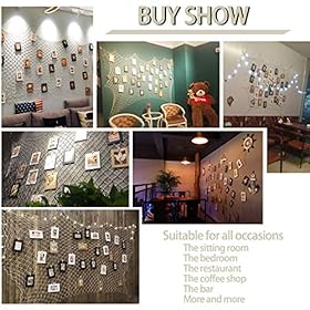 band Decorative Fishing Net Wall Decor with Seashells Nautical Style Wall Hangings Ornaments Mediterranean Style… 51EhOWZZuIL