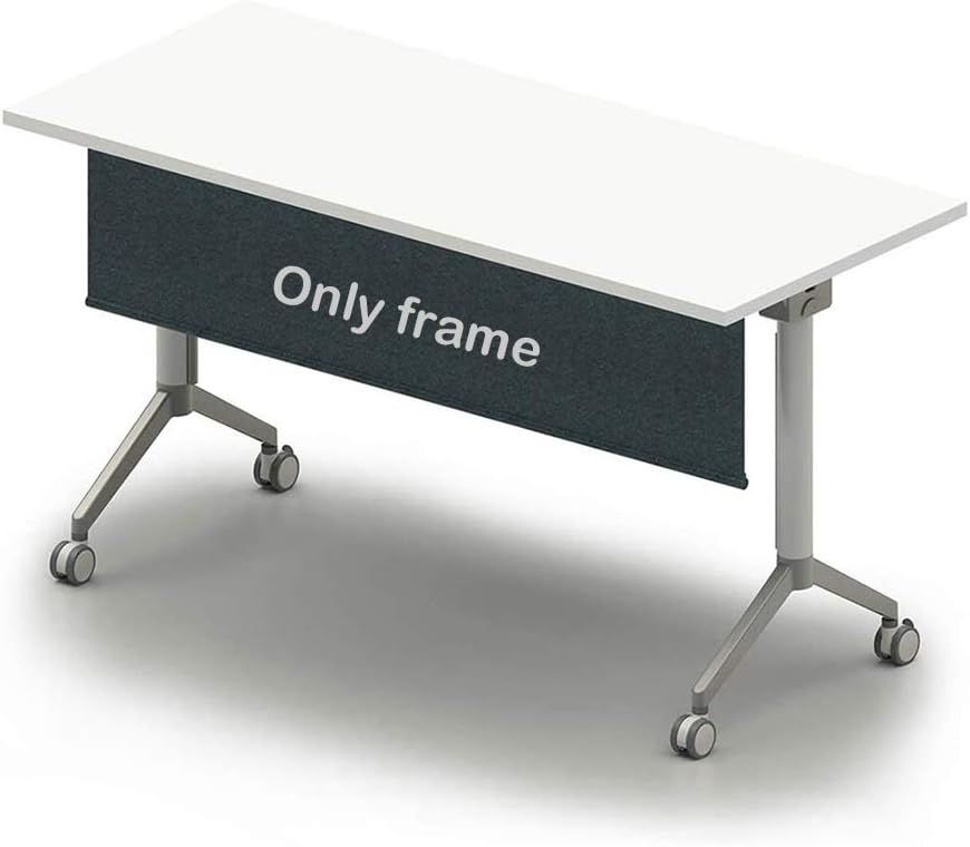 BonNoces & Beite Advanced Folding Training Table, Modern Style Multi-Function Office Meeting Table, 55-inch Large Computer Writing Desk Perfect for Office, Seminar and School (Frame Only)