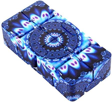 Fubovd Luxury EDC Infinity Cube Mini For Stress Relief Fidget Anti Anxiety Stress Funny (Multi BU C)