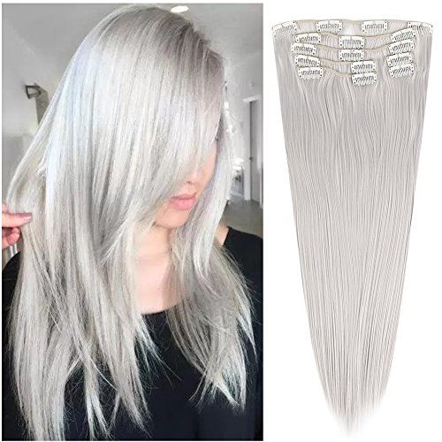 The Best 7pcs Clip in Hair Extension Placement Look Real Synthetic Hair Accessories for Women Fashion Seamless Elegant Wedding Long Bridal Hair Pieces Kit Cheap for Sale(4.6oz per set)