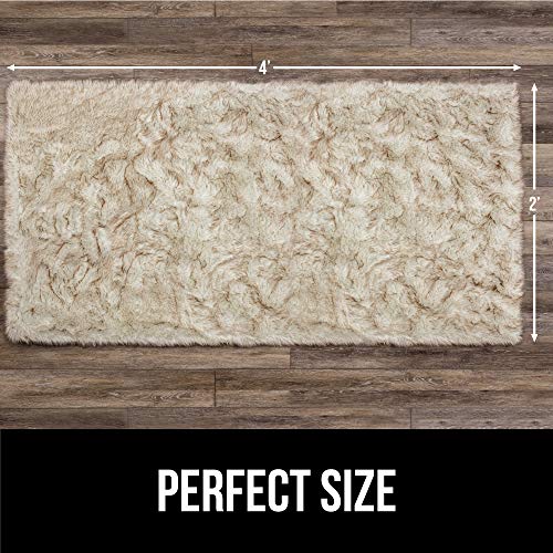 Gorilla Grip Original Premium Faux Fur Area Rug, 2x4, Softest, Luxurious Shag Carpet Rugs for