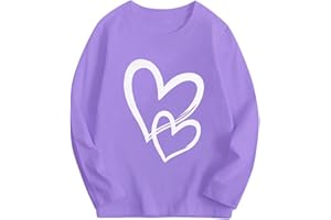 Styxlyn Girls Boys Valentines Sweatshirt 2025 Love Graphic Crewneck Long Sleeve Tops VDAY Sweatshirts Funny Clothes 3-10 Year