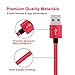 Xcords(TM) 3Pack 6Ft Nylon Braided 8 Pin Lightning to USB Cable Data Syncing Cord Compatible with iPhone 7/7 Plus/6/6 Plus/ 6s/ 6s Plus /5/5s/5c/SE/iPad/iPod/Beats Pill+(Red)