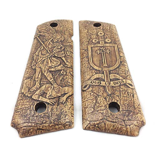 1911 Grips Full Size Government - Quis Ut Deus, design and personal wood grips by Gun Grips Customs