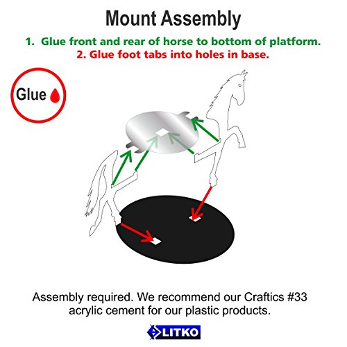 Warhorse, Character Mount Marker, Grey, 40mm Circle Base (1)