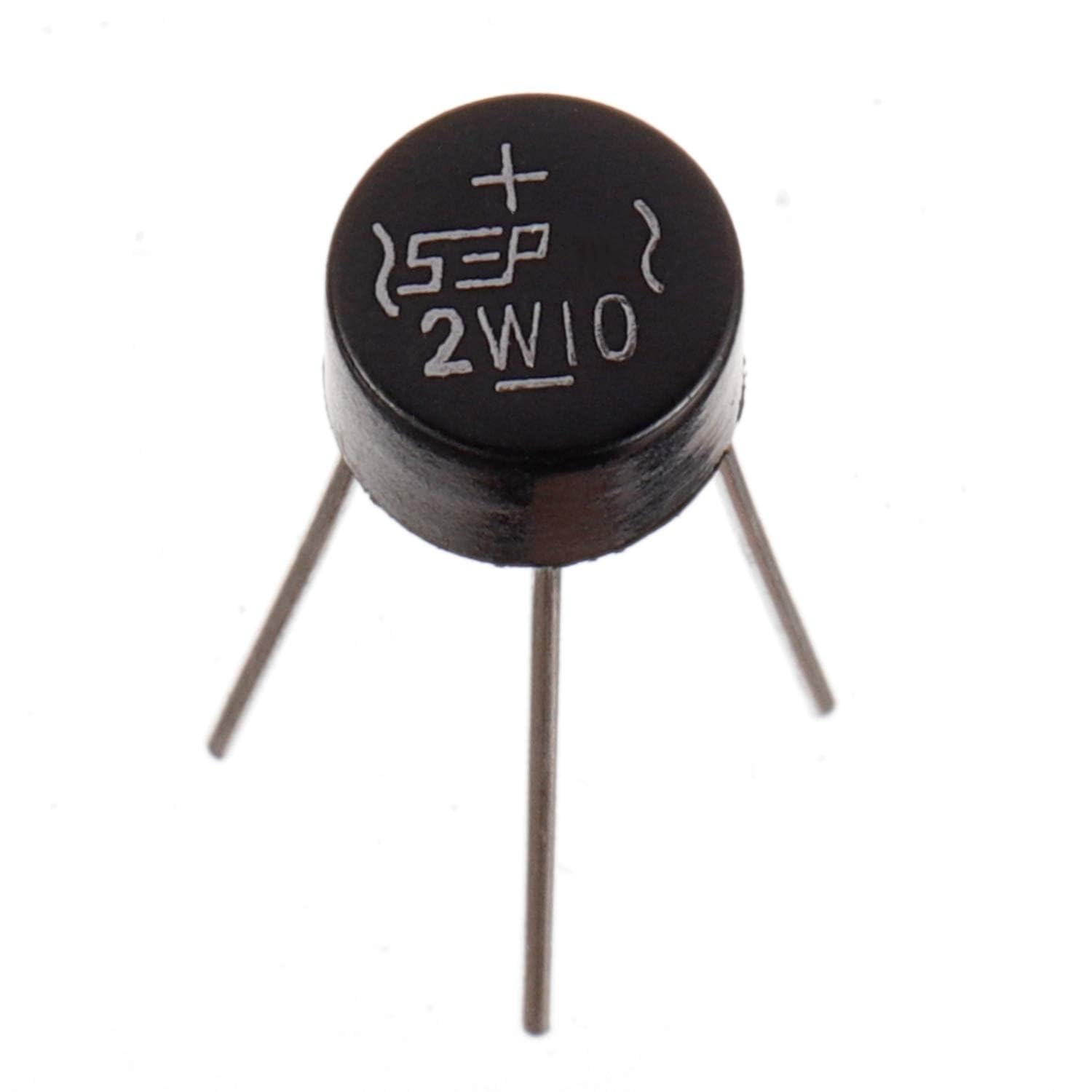 BOJACK 2W10 2 A 1000 V Bridge Rectifier Diodes Axial 2W10 2 amp 1000 Volt Full Wave Electronic Silicon Diodes(Pack of 30 Pcs)