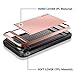 Vofolen Case Wallet Card Slot Holder Dual Layer Protective Shell Shock Absorbing Tough Bumper Cover Rose Gold