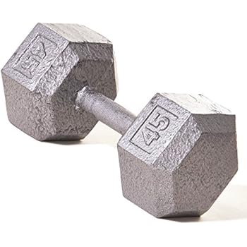 Solid Hex Dumbbell - 45 lb.