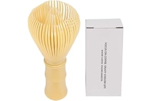 OUGETHER Traditional Matcha Whisk Reusable PP Resin Matcha Whisk Chasen Dishwasher Safe Matcha Stirrer Matcha Green Tea Powder Preparation Prepare Japanese Matcha Tea (Yellow)