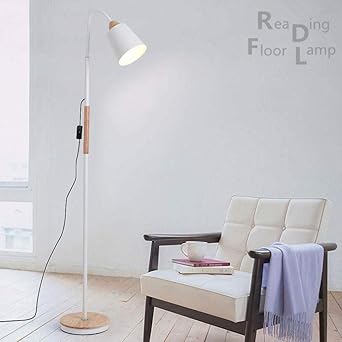 Floor Lamp Modern Led Standard Lamp Height 160cm 25cm Wooden Base