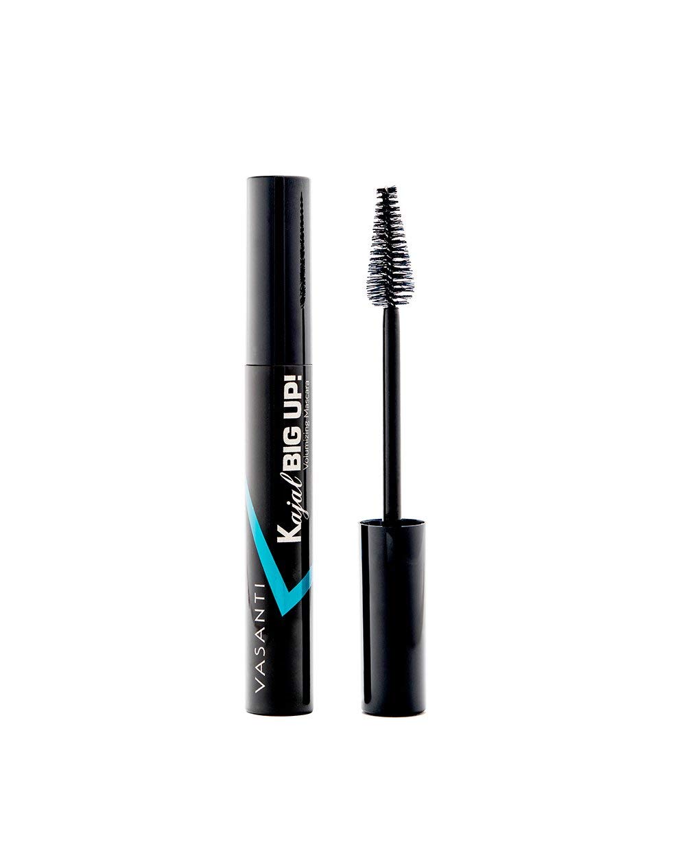 Kajal Big Up! Volumizing Mascara - Black - Long-Lasting, Intense Volume, Non-Clumping, Safe for Sensitive Eyes, Will Not Flake or Dry Lashes