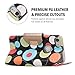 ProCase iPhone SE 2022/2020 iPhone 8/7 Wallet Case for Women, Stylish Folio Flip Card Case Stand Cover with Hand Strap Kickstand and Card Holder for iPhone SE 3/2 iPhone 8/7 -Circles