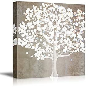 Wall26-Canvas Wall Art-Happy Tree-Giclee Painting Wall Bedroom Living House Decoration Home Art - 12x12 inches