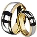 QUEENWISH 6/8mm Matching Tungsten Carbide Wedding Band Gold Silver Dome Gunmetal Bridal Ring Women Men Jewelry Size 5-14
