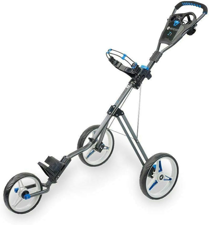 Motocaddy Z1 SERIES 3 WHEELED GOLF TROLLEY/GOLF PUSH CART GRAPHITE/BLUE Amazon.co.uk Sports