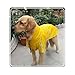 okdeals Dog Raincoat Leisure Waterproof Lightweight Dog Coat Jacket Reflective Rain Jacket with Hood for Small Medium Large Dogs(Yellow,XL)