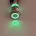 E Support 19mm 12V 5A Car Green Light Angel Eye Metal Push Button Switch Socket