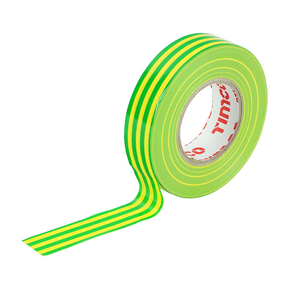 TIMCO PVC Insulation Tape - 25m x 18mm - Green & Yellow