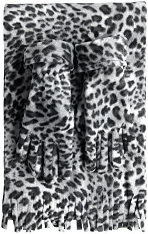 Result Winter Essentials Snow Leopard Scarf and Gloves Set