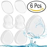 Clear Silicone Sponge, Outee 6 PCS Silicone Makeup Sponge Silicone Blender Beauty Sponge Foundation Makeup Blender, Washable