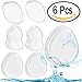 Clear Silicone Sponge, Outee 6 PCS Silicone Makeup Sponge Silicone Blender Beauty Sponge Foundation Makeup Blender, Washable