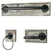 MyGift Wall-Mounted Industrial Rustic 3 pc Bathroom Fixture with Towel Bar, Towel Ring & Tissue Holder