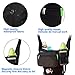 K-JYBA Pram Stroller Organizer Bag Cup Holders Cellphone holder Mesh Pocket Zip-off Pouch Universal Fit Large Space Capacity