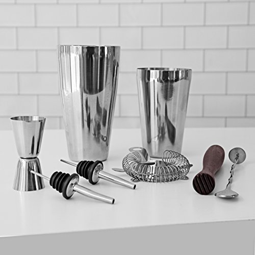 Professional Bartender Kit Cocktail Shaker Set by Toncini Bartending