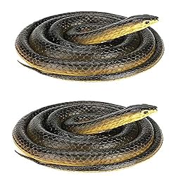 Realistic Rubber Snake 2Pcs, Scary Fake Snake Large