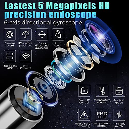 [ 2022 Latest] Ear Wax Removal Endoscope, Aviation Aluminum Earwax