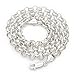 Solid 925 Sterling Silver 6mm Rolo Cable Link Italian Crafted Chain + Microfiber Jewelry Polishing Cloth