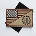 SpaceAuto USA American Flag w/ Three Percenter 3% Military Tactical Morale Badge Decorative Emblem Patch 3