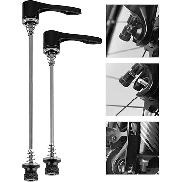 Paire D'Essieux De Libération Rapide Vélo – Skewers Métal Noir Avant/Arrière Route & VTT – 100/135 Mm
