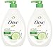 Dove Go Fresh Cool Moisture Body Wash, Cucumber and Green Tea Pump 34 Ounce (Pack of 2)