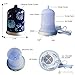 Smiley Daisy Aromatherapy Essential Oil Diffuser - Quiet Electric Ultrasonic With Beautiful Handcrafted Porcelain Cover - Continuous and Intermittent Mist With LED Light - 100 ML (Sapphire Blue)