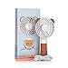 Security Cute Bear Fan Mini Portable Handheld Fan USB Rechargeable Personal Fan for Travel, Home, and Office, Built-in 1200mA Rechargeable Battery, 4 Blades, 1 Switch, 2 Speeds Adjustable (Brown)