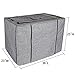 PETSFIT 36 Inch Wire Dog Crate Cover, Double Doors, Mesh Window, Detachable Top and Back Flap, Grey