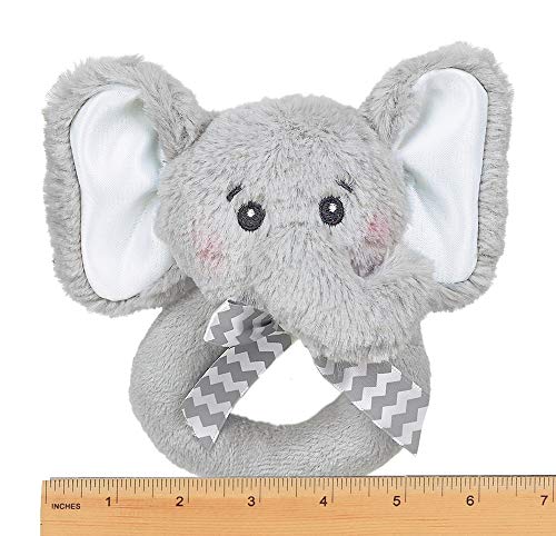 bearington baby lil 'spout elefante anillo de felpa sonajero 5.5 