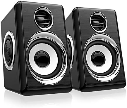 Computer Speakers BeBomBasics SP10S USB Multimedia Audio for Laptop PC or TV,Four Loudspeaker Diaphragm(BK+Silver)
