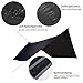 PAMASE 11.5' Waterproof Hexagon Hammock Rain Black Large Fly Sun Shelter for Tent - 1.7 lbs Ripstop Nylon Tarp Shelter for Camping Backpacking Hiking