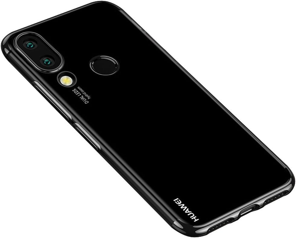 BLUGUL Designed for Honor Play Case, Electroplating Coloring, Crystal Clear Transparent, Ultra-Thin Soft TPU Gel Cover for Huawei Honor Play Black