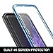 YOUMAKER Crystal Clear Case for Galaxy S9 5.8 inch, Full Body with Built-in Screen Protector Heavy Duty Protection Slim Fit Shockproof Rugged Cover for Samsung Galaxy S9 5.8 inch (2018) - Blue