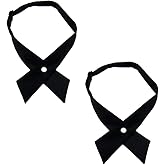 Patiky Tie for Men Women Adjustable Criss-Cross Bowtie School Uniform Pre Tied Bows for Girls Neck Tie Accessories bowtie03