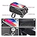 uniwood Bike Front Frame Bags Waterproof, Bicycle Handlebar Bag, Top Tube Mount Handlebar Bags, Bike Screen Phone Holder Case Sports Bicycle Bike Storage Bag Cycling Pack Fits Phones Below 6.0 Inches